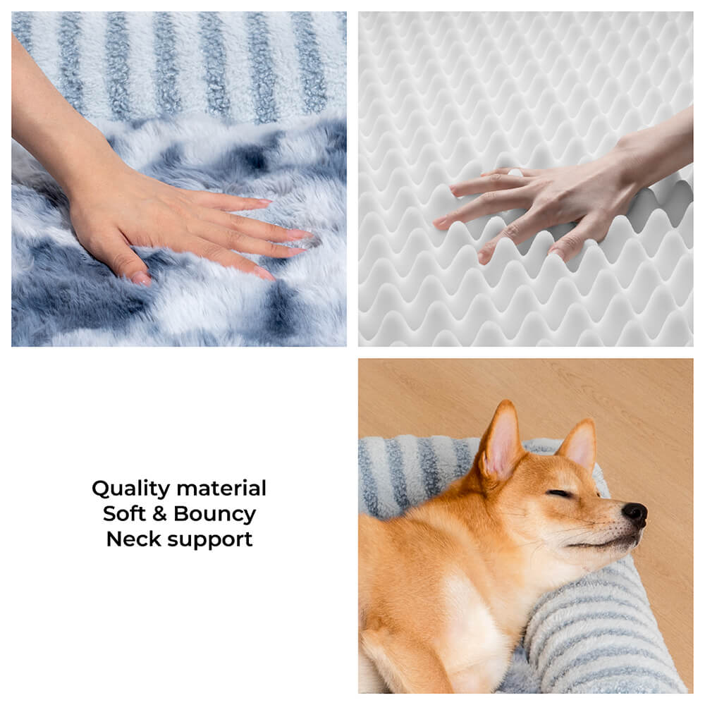Deluxe Flauschiges Vollunterstützendes Angstlinderndes Großes Hundebett
