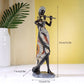Afrikanische weibliche Musiker-Skulptur