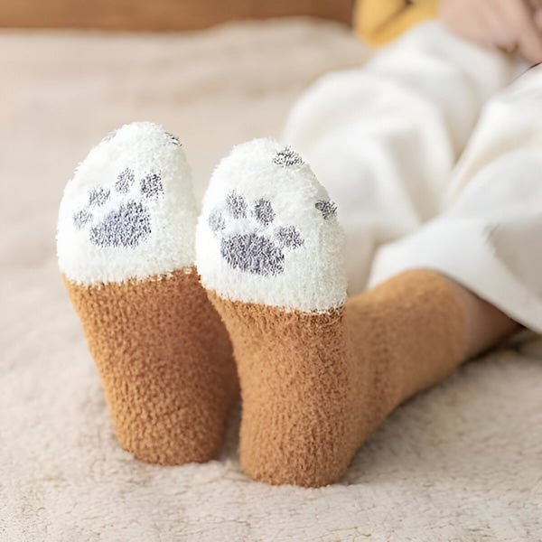 Frendorf | Kuschelsocken für Katzen mit Pfoten (3 Stück)