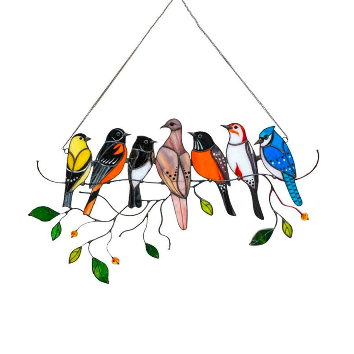 Buntglas Vogel Suncatcher - Francia