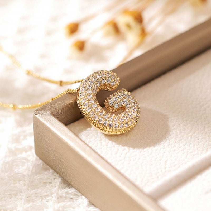 Frendorf | Alphabet-Diamant-Anhänger-Halskette