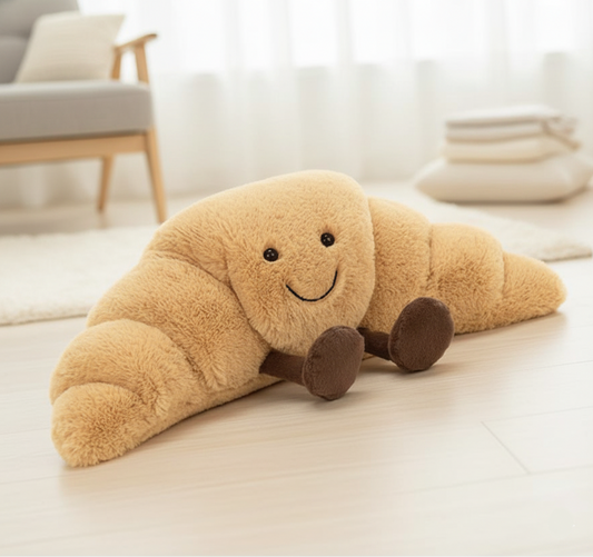 Brezel Croissant Toastbrot Plüsch-Spielzeug | Weiches Kuscheltier (Lebensmittel-Design)