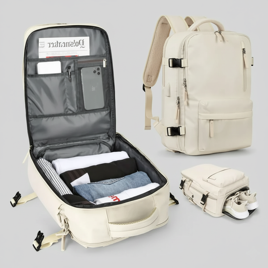 Frendorf | Unisex Reise- & Wanderrucksack (35L) | Wasserdicht, USB-Anschluss & Anti-Diebstahl