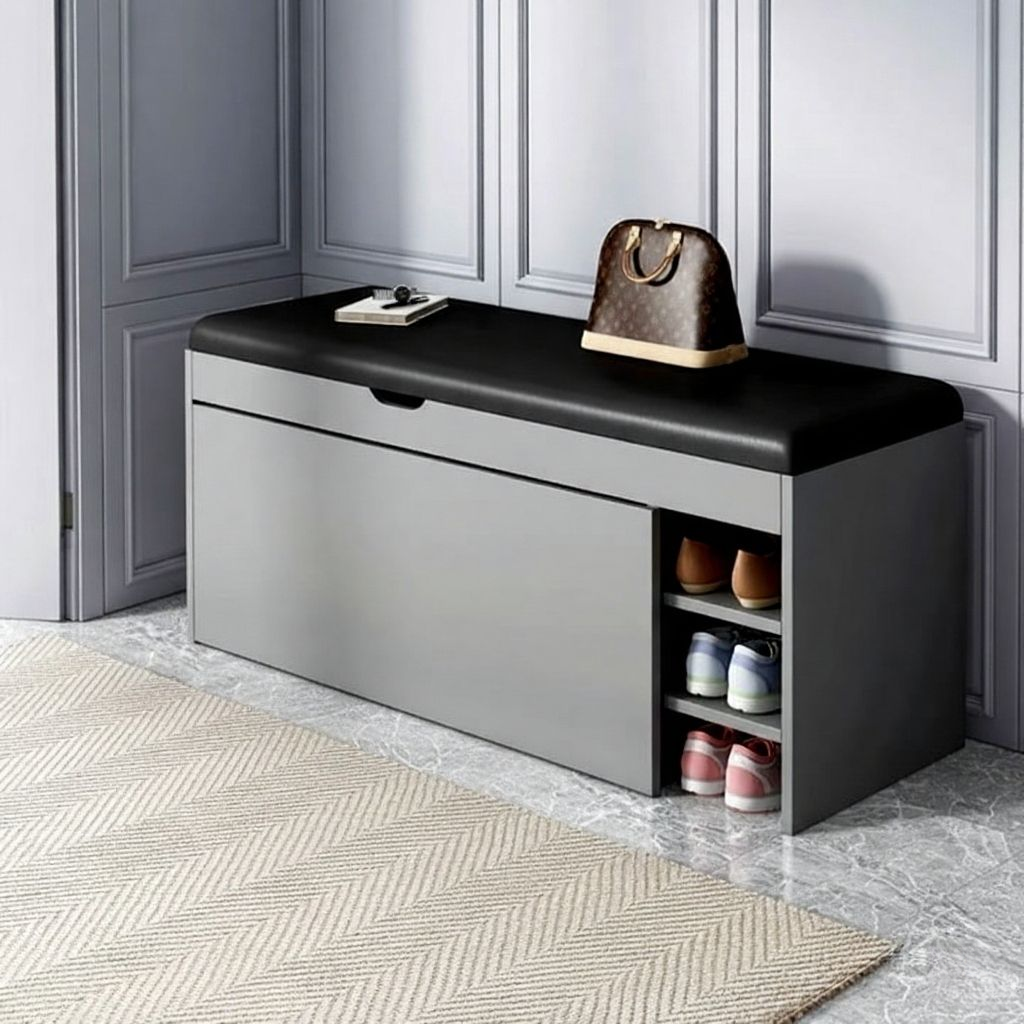 Frendorf | 3-in-1 Schuhschrank-Sitzbank mit Klappsystem | Ordnung & Komfort für Ihren Flur