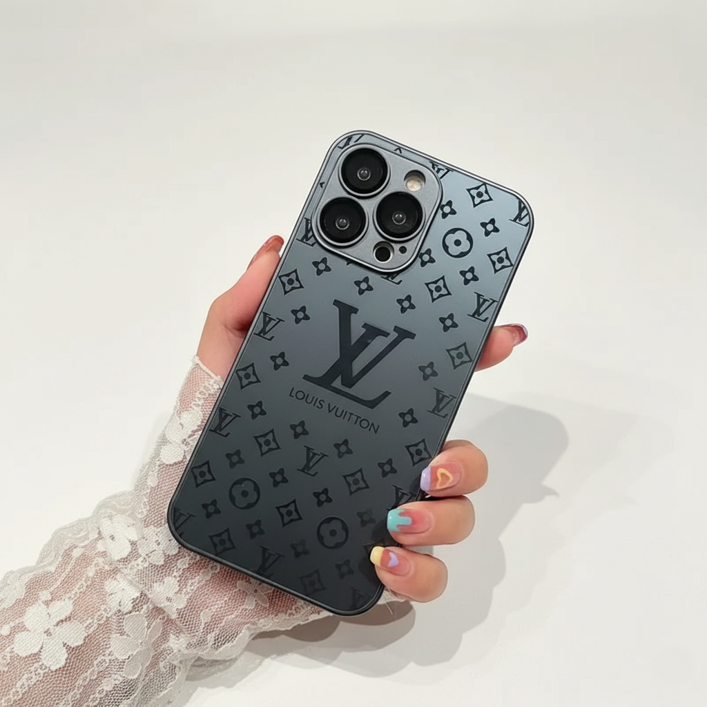 Frendorf | Luxuriöse Frosted Matte iPhone-Hülle | Monogramm-Stil, Stoßfest & Ultra-schlank