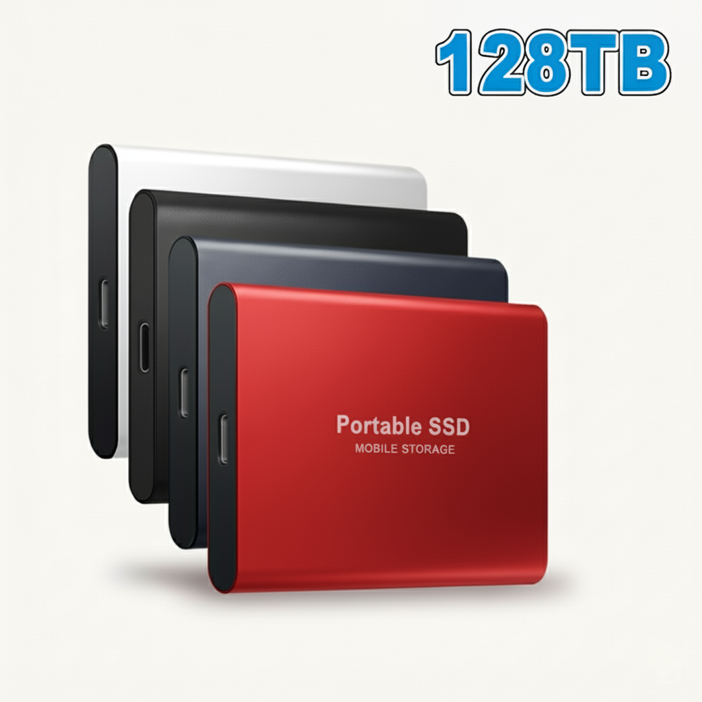 Frendorf | 128TB Externe SSD | Ultraschnelle Datenübertragung mit USB 3.1 & USB-C