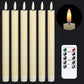 Flammenlose flackernde Spitzkerzen mit 2 Fernbedienungen und Timer, echtes Wachs 3D Docht Licht Fensterkerzen batteriebetrieben, Weihnachtsheim Hochzeitsdeko