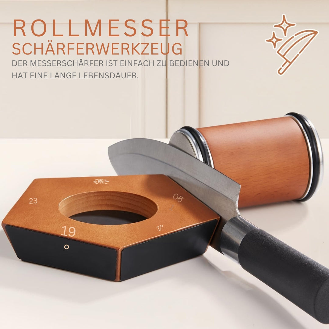 Frendorf | SharpEase Professionelles Rullenschneider-Schärfsystem – Perfekte, Scharfe Klingen Jedes Mal