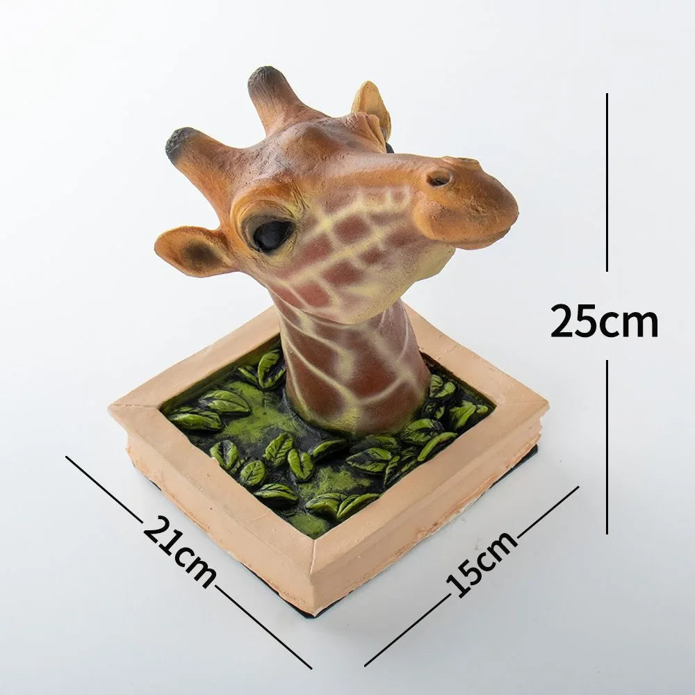 Giraffenkopf - Wanddekoration - 3D Skulptur - Lebensechte Dekoration