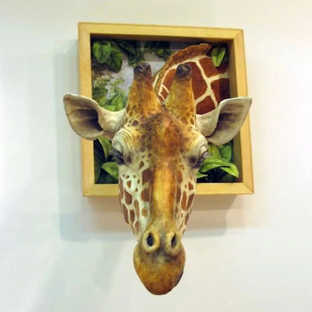 Giraffenkopf - Wanddekoration - 3D Skulptur - Lebensechte Dekoration