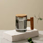 Glas Teetasse mit Sieb und Deckel, Glas Teebecher, große Teetasse mit Holzgriff für losen Tee