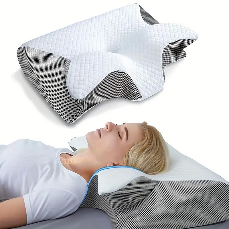Frendorf | SleepEase Schmetterlings-Memory-Schaumkissen – Ergonomische Unterstützung für Seiten- und Rückenschläfer