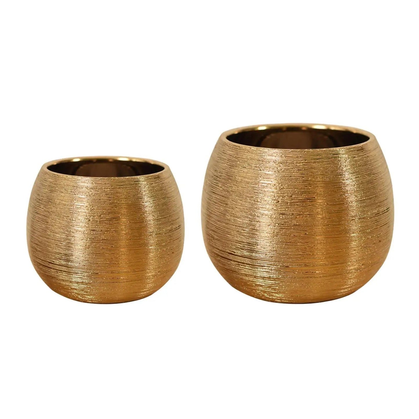Gold-beschichteter Blumentopf