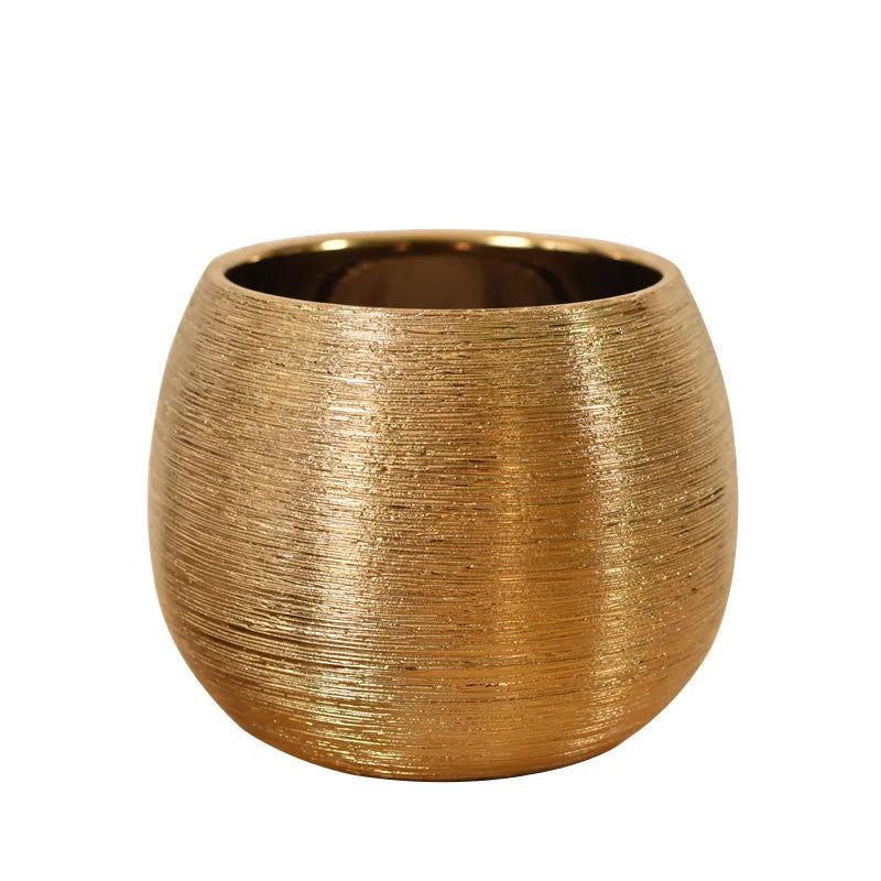 Gold-beschichteter Blumentopf