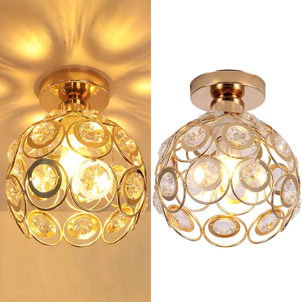 Frendorf | OrnaLux Goldene Luxus Ball Deckenleuchte | Exklusive LED-Beleuchtung | Modern | Elegante Flurbeleuchtung