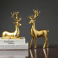 Goldenes Reh Figur Tier Statue Skulptur Wohnzimmer Deko - Goldenes Reh Für Wohnkultur, Einweihungsgeschenk