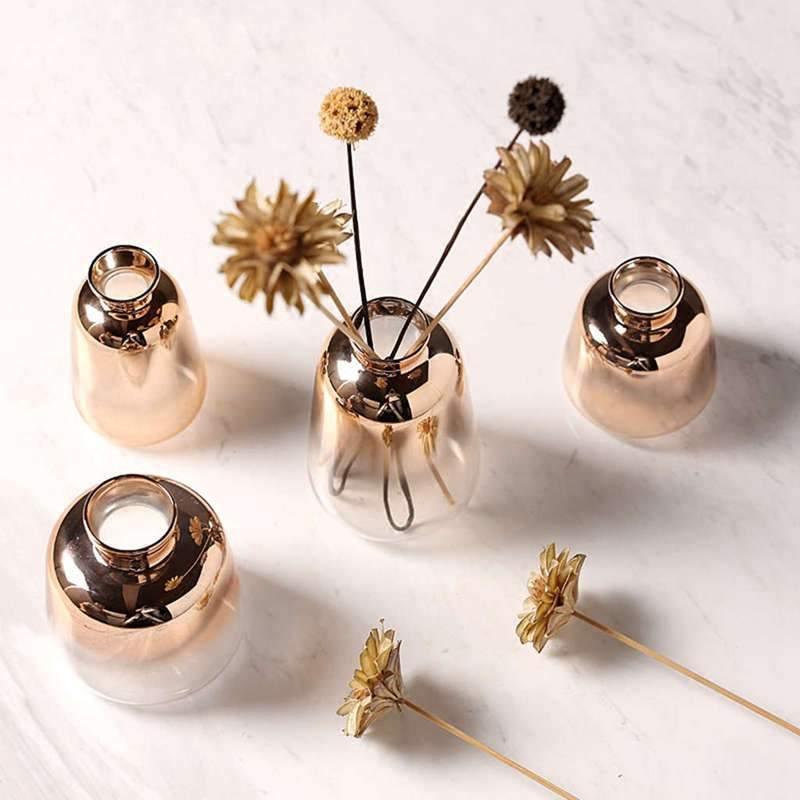 Frendorf | Aurivista Spiegelnde Gradient-Gold-Vase | Modernes Design | Dekoratives Highlight für Zuhause