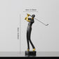 Golf Mensch Statue Harzkunst Kreative Skulptur Büro Dekor Zubehör Moderne Handwerkskunst Schrank Tischfiguren Heimdekoration