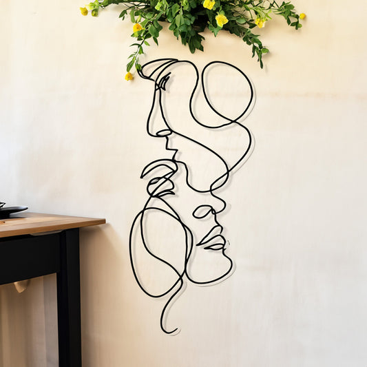 Graceful Lines 3D Metall-Wandkunst - Moderne und Minimalistische Wanddekoration für ein Stilvolles Zuhause