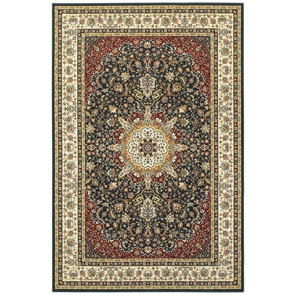 Stora Rot/Elfenbein Klassische Medaillon Weicher Teppich