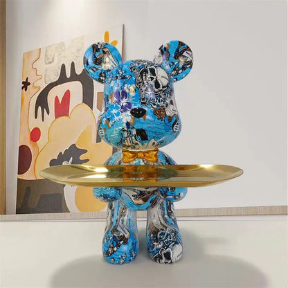 Graffiti-Bär-Figur Schlüsselaufbewahrung