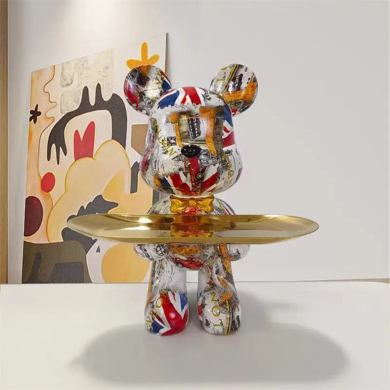 Graffiti-Bär-Figur Schlüsselaufbewahrung