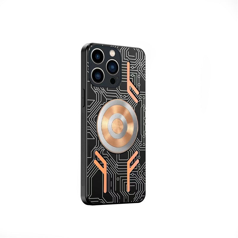 Frendorf | Aluminiumlegierung Graphen Kühlwärmeableitungs-Handyhüllen mit Magnetventilator für iPhone