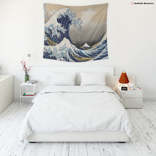 Die große Welle von Kanagawa Wandteppich