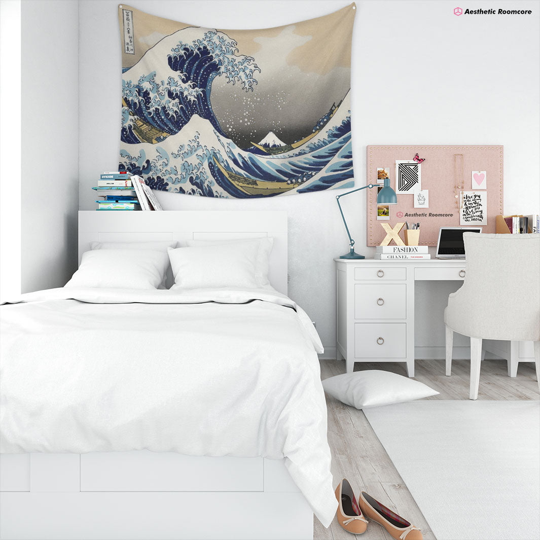 Die große Welle von Kanagawa Wandteppich