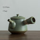 Grüner Keramik Kyusu Teekannen Vintage Chinesische Kung Fu Teekanne Trinkgeschirr