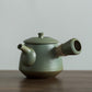 Grüner Keramik Kyusu Teekannen Vintage Chinesische Kung Fu Teekanne Trinkgeschirr