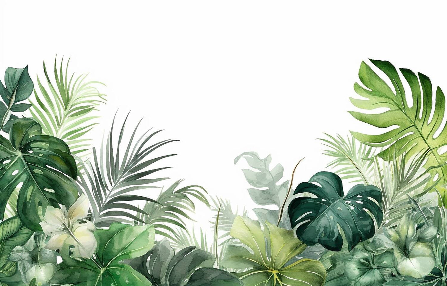 Frendorf | Grüne Dschungelpflanzen Hintergrund Tapete Mural 2