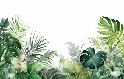 Frendorf | Grüne Dschungelpflanzen Hintergrund Tapete Mural 2