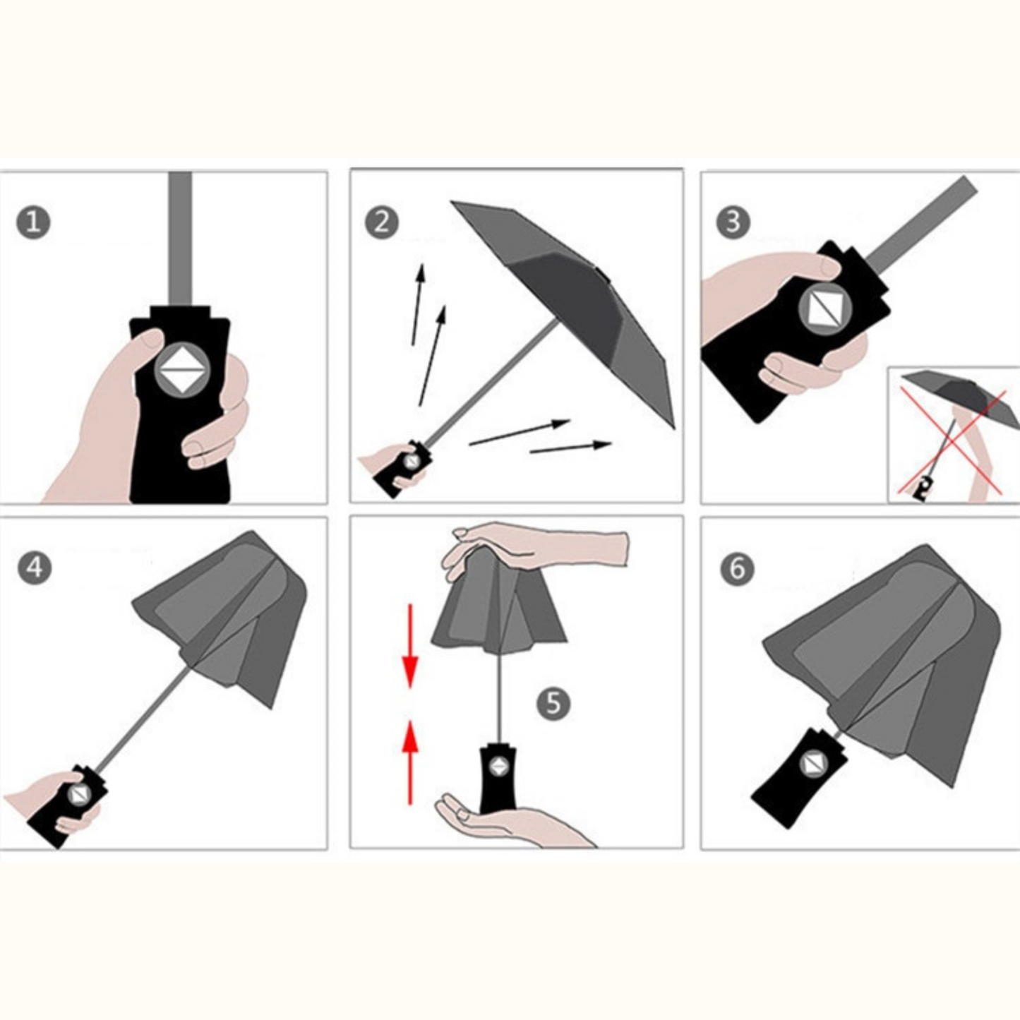 Winddicht Anti-UV Automatischer Eleganter Regenschirm