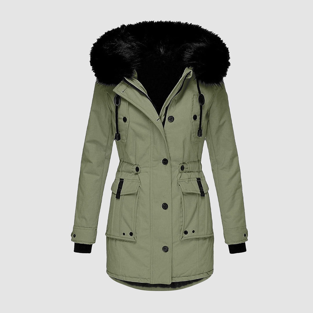 Wasserdichte Winterjacke mit Kapuze für Damen