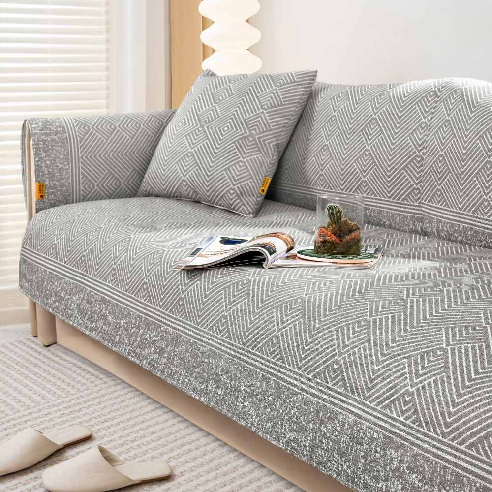 Moderner Muster Eis-Seide Natürliche Kühlung Abschnitts Sofa-Bezug Anti-Kratzer Schutz