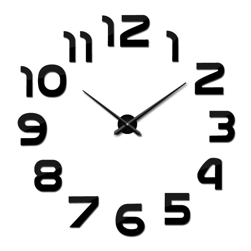 Große 3D-Acryl-Wanduhr – Auffälliges Design für moderne Räume