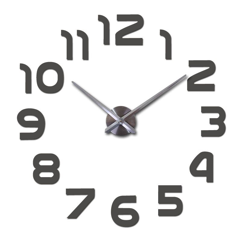 Große 3D-Acryl-Wanduhr – Auffälliges Design für moderne Räume