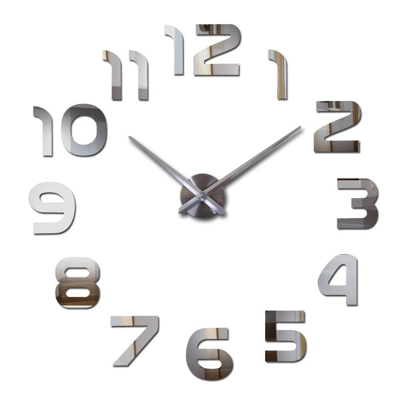 Große 3D-Acryl-Wanduhr – Auffälliges Design für moderne Räume
