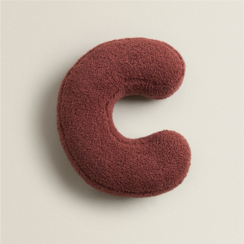 Alphabet Letter Fleece Kissen