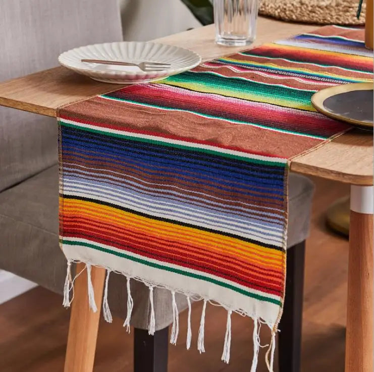 Boho Vibrant Mexikanische Serape Decke