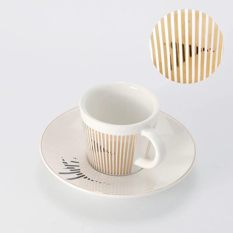 Kreative dynamische Spiegelreflexbecher Leopard anamorpher Zebra-Becher Luycho Kaffee Tee Becher Set mit Untersetzer 90ml-225ml