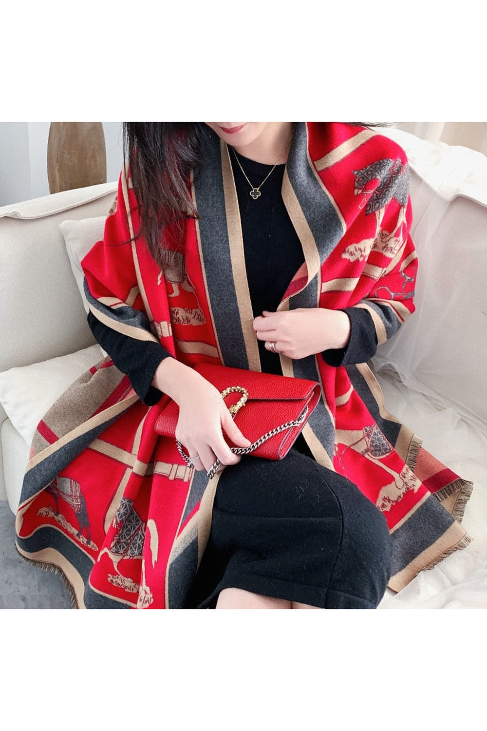 Herbstdekoration Cashmere Luxus Schals