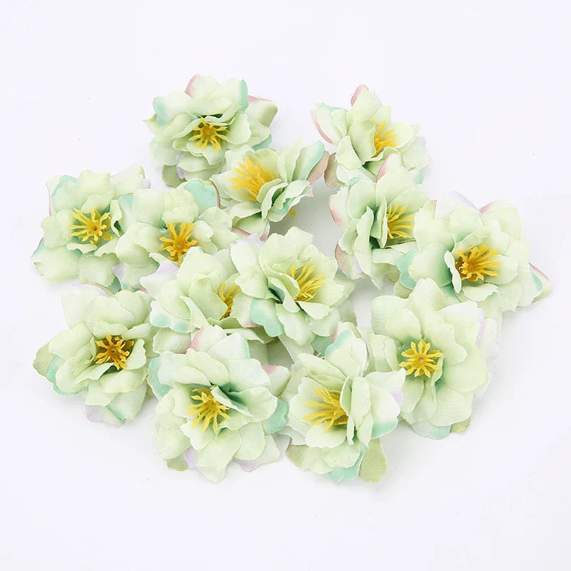Frendorf | 10PCS Künstliche Seidenrose & Orchideenblüten – 5,5 cm Dekorative Blumen für DIY Kränze, Hochzeitsdekorationen und Heimwerkerprojekte