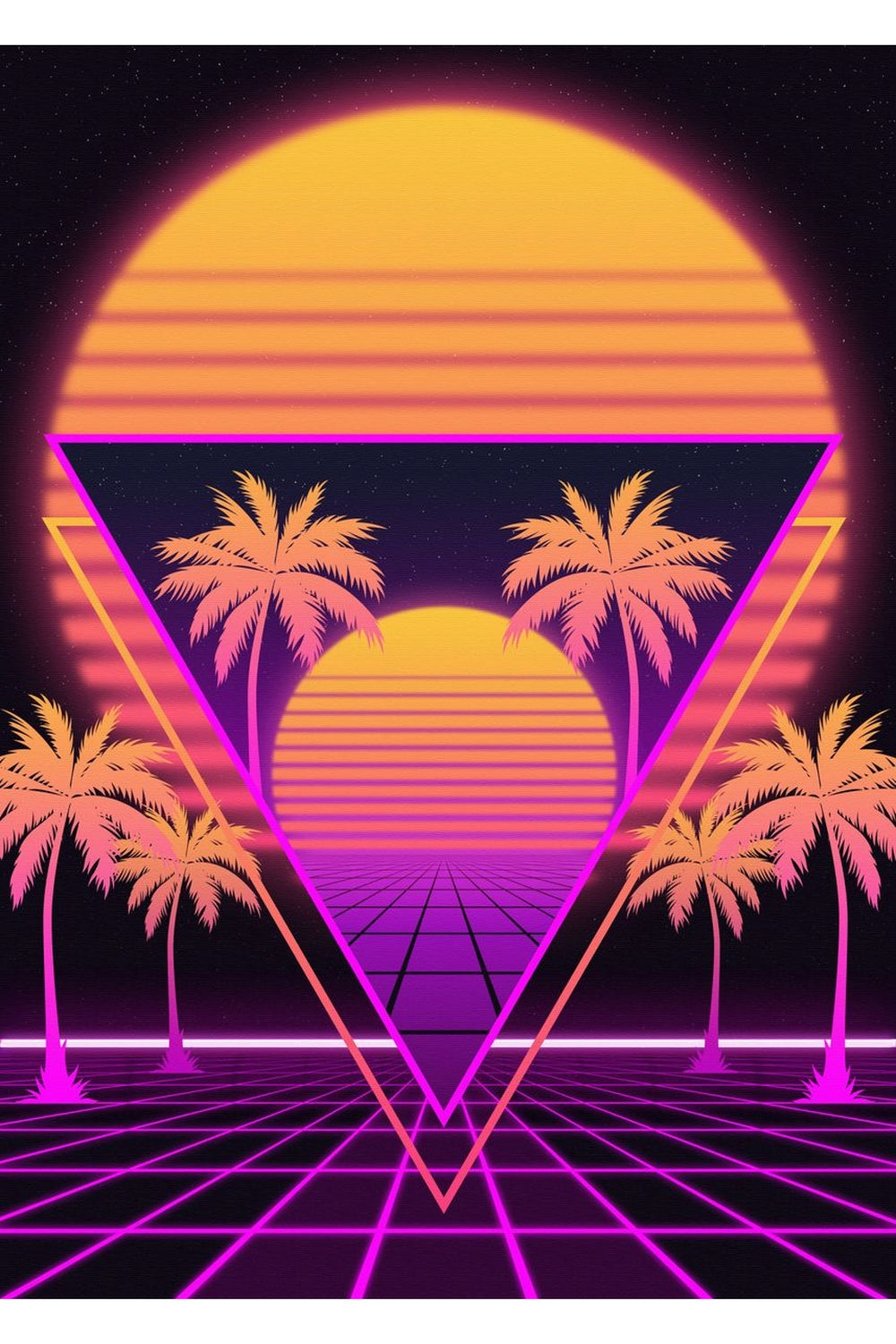 Nacht Stadtansicht Poster