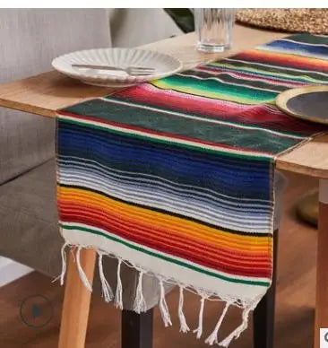 Boho Vibrant Mexikanische Serape Decke