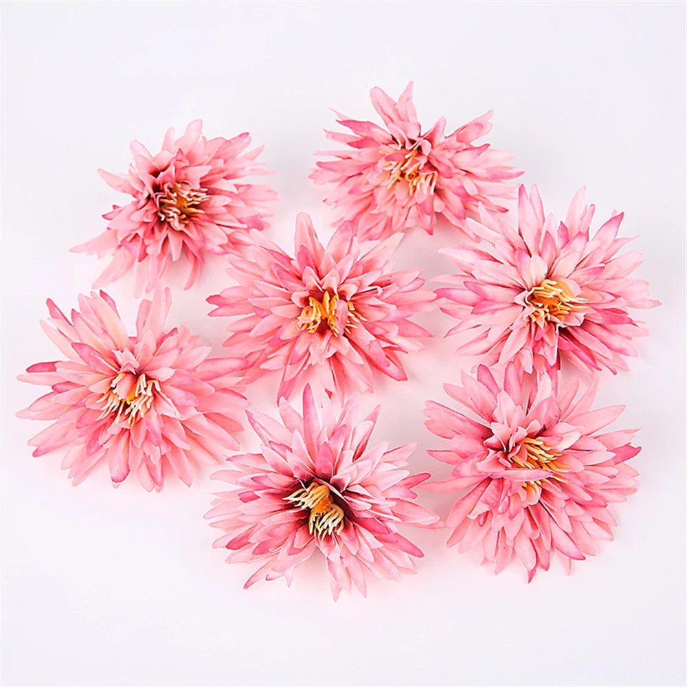 Frendorf | 10 Stück Künstliche Chrysantheme Blumen Köpfe – Seidenfake Blumen für Hochzeiten, Partys, Dekorationen, Sträuße und Girlanden Zubehör