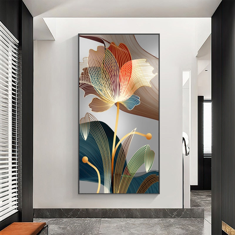 Nordic Abstrakte Blumenmalereien