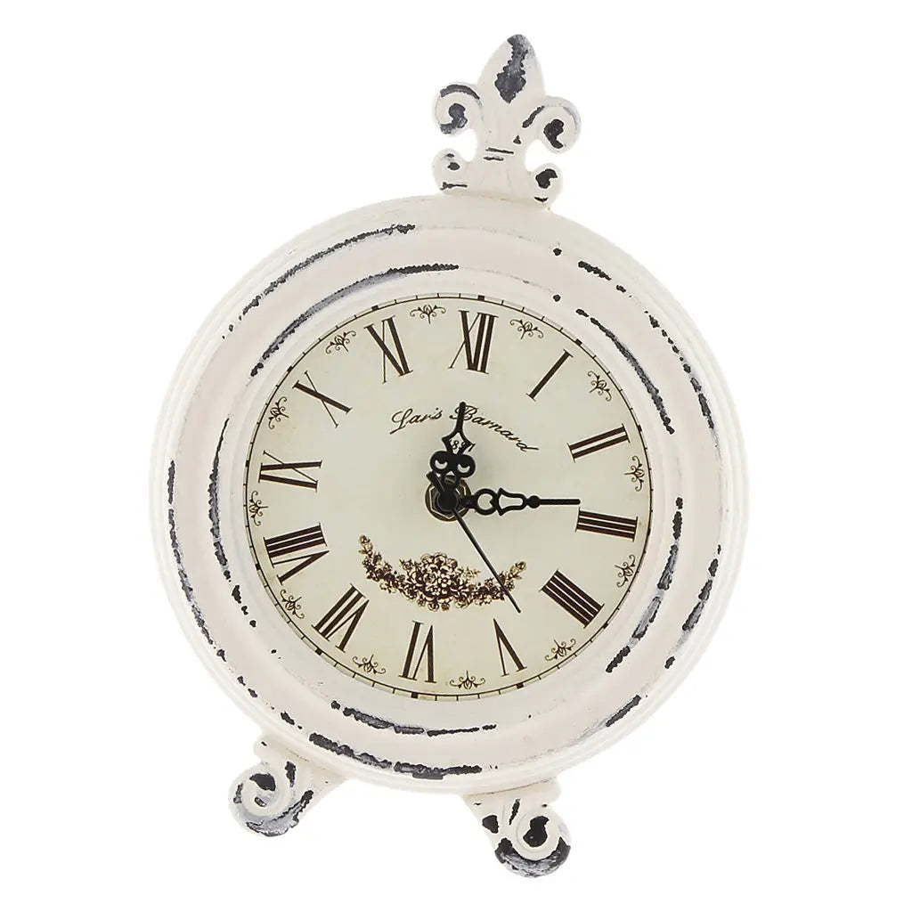 Vintage Holzstil Tischuhr mit Alarm