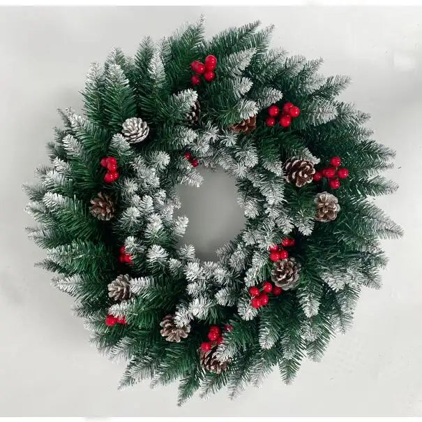 Frendorf | 12'' Mischkegelkerzenkranz - Festliches Feiertagszentrum mit üppigem Grün für Weihnachtsdekoration - Perfekt für Tischdekorationen, Kaminsimse und Wohnkultur
